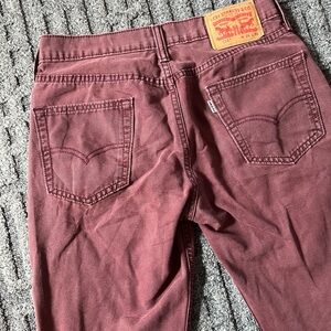 Levi's 514 Men's White Tab 29x32 Jeans in Maroon